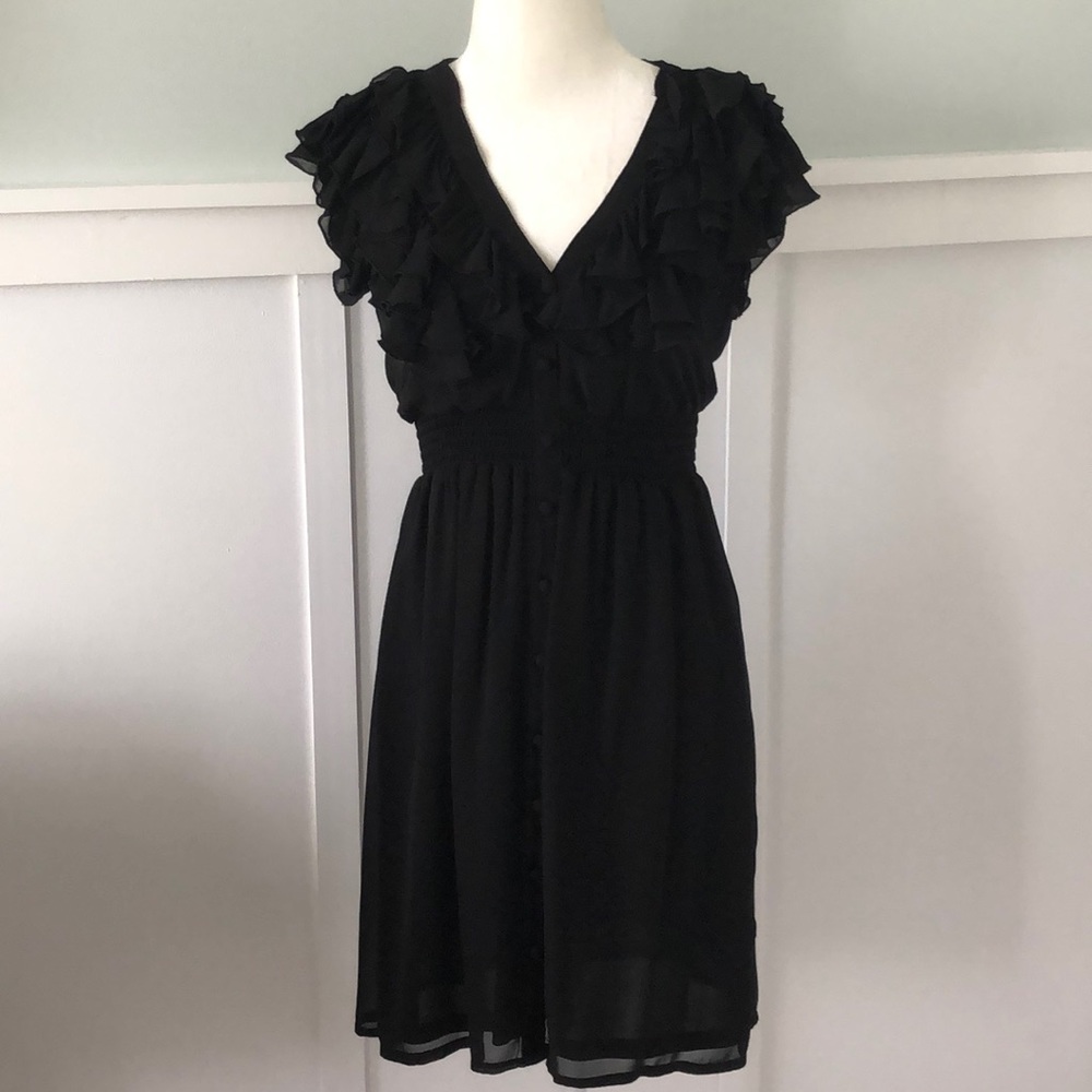 Black, H&M, ruffle-top dress- worn once! (2)
